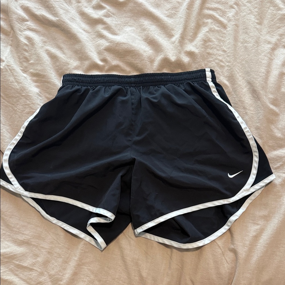 Nike Black Shorts with White Piping